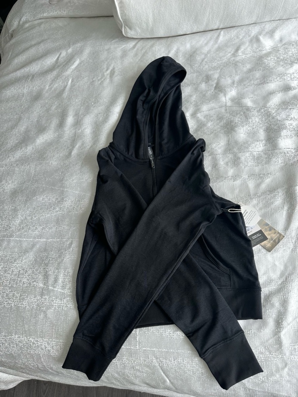 Vuori Black Zip Hoodie with Tag